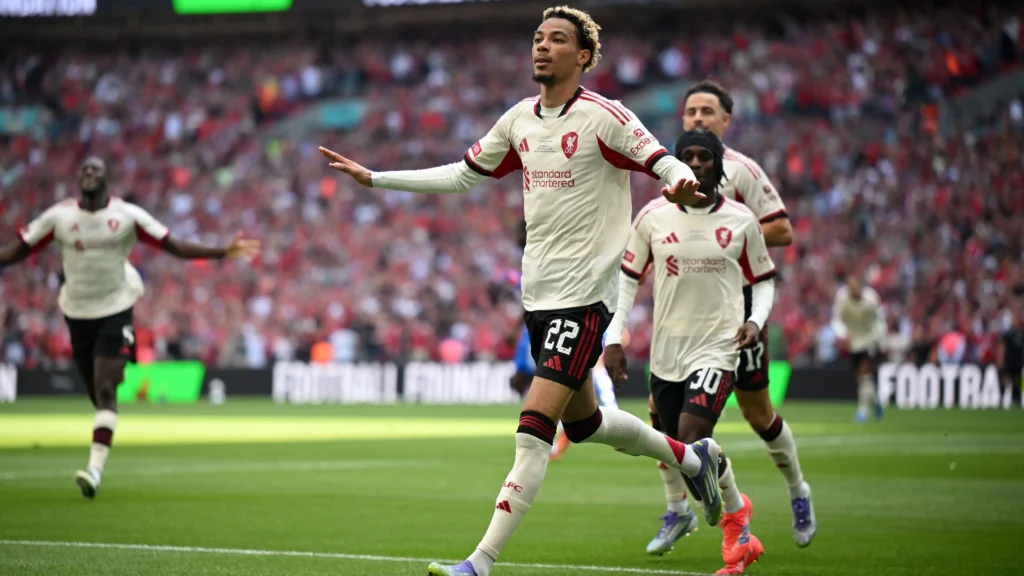 Hugo Ekitike nets first Liverpool 